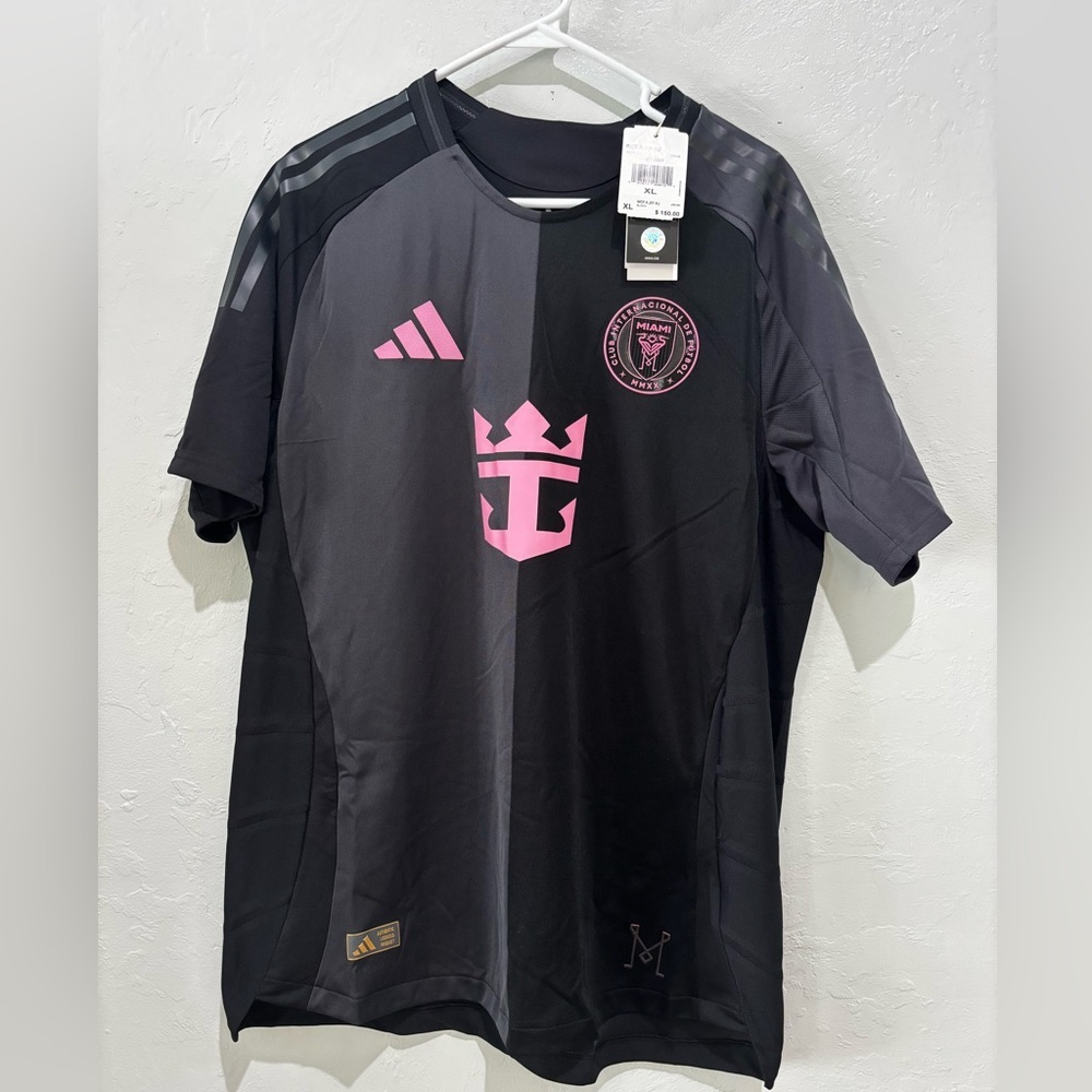 adidas Inter Miami CF Officially Licensed Soccer Jersey Black Pink XL